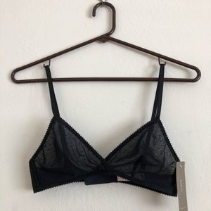 J Crew French Black Bralette